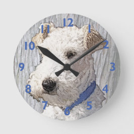 Reloj Redondo Mediano Wire Fox Terrier Art