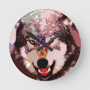 Reloj Redondo Mediano Wolf in Snow