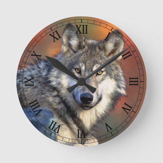 Reloj Redondo Mediano Wolf Photograph (Anverso)