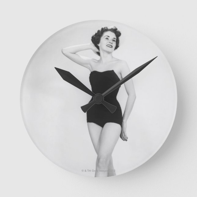 Reloj Redondo Mediano Woman in Black Corset (Anverso)