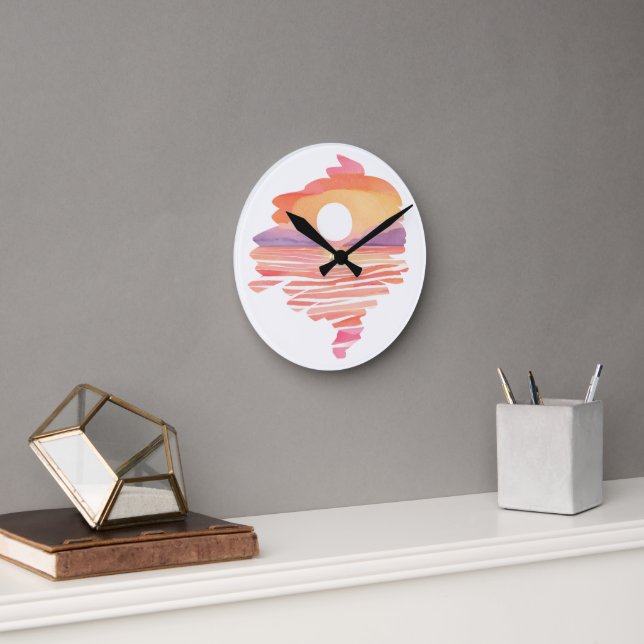 Reloj Redondo Mediano Wonderful sunset (Oficina)