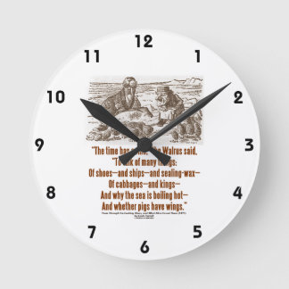 Reloj Redondo Mediano Wonderland Ha Llegado El Momento De La Cita De Wal