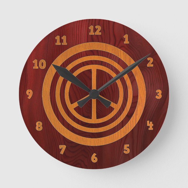 Reloj Redondo Mediano Woody Peace II (Anverso)