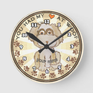 Reloj Redondo Mediano Woof Perro