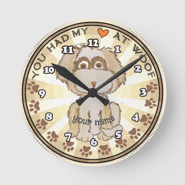 Reloj Redondo Mediano Woof Perro   (Anverso)