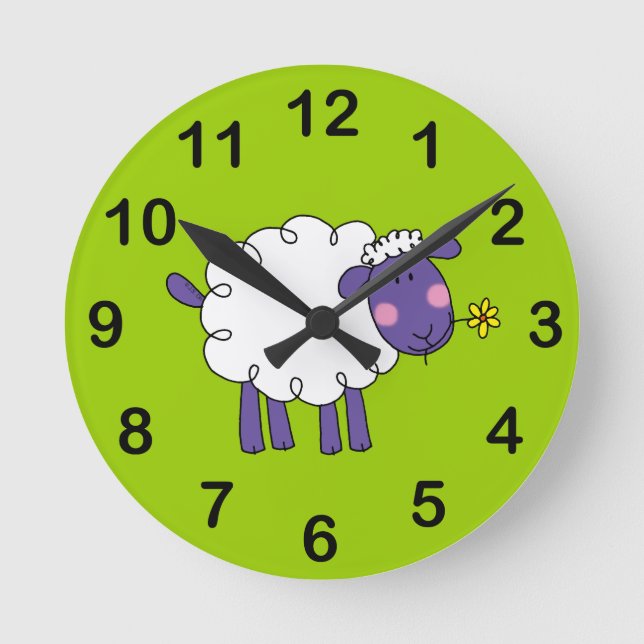 Reloj Redondo Mediano Woolly sheep (Anverso)
