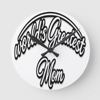Reloj Redondo Mediano World’s Greatest Mom Elegant Cursive Design