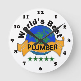Reloj Redondo Mediano World's Best Plumber