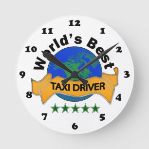 Reloj Redondo Mediano World's Best Taxi Driver