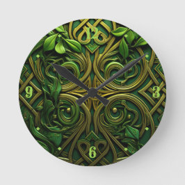 Reloj Redondo Mediano Wreath verde