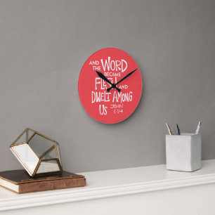 Reloj Redondo Mediano Y el Verbo se hizo Carne