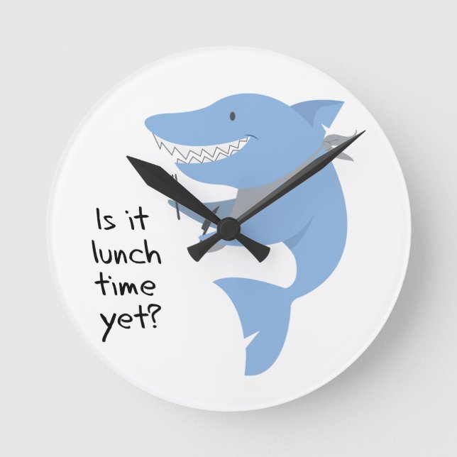 Reloj Redondo Mediano ¿Ya Es Hora De Almorzar? (Anverso)