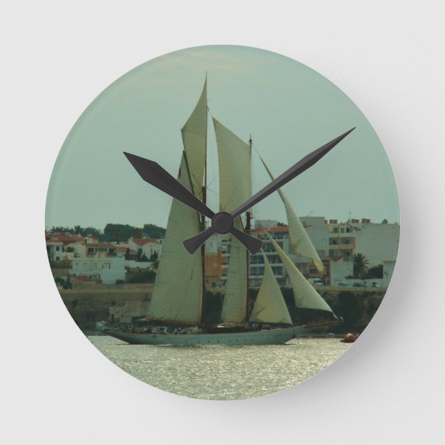 Reloj Redondo Mediano Yate clásico (Anverso)