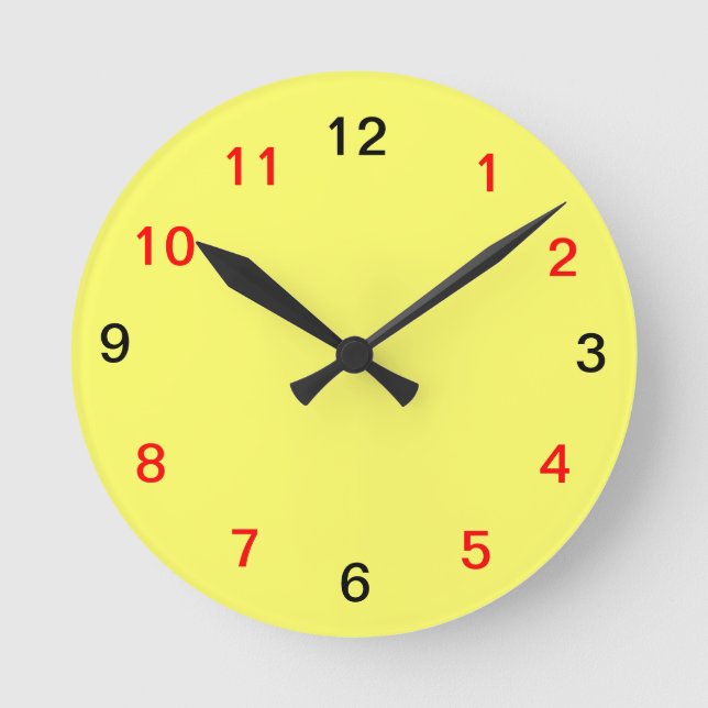 Reloj Redondo Mediano Yellow Clock (Anverso)