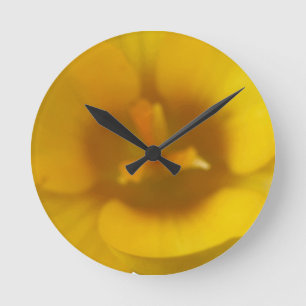 Reloj Redondo Mediano Yellow Crocus Wall Clock