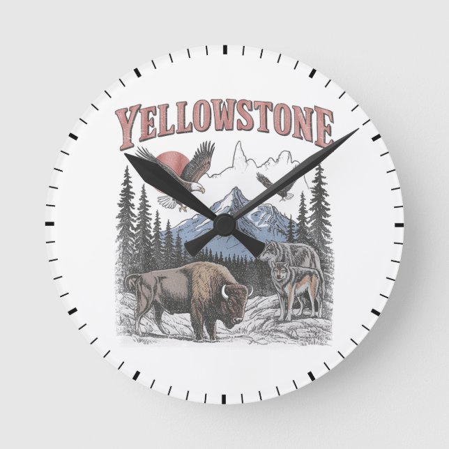 Reloj Redondo Mediano Yellowstone (Anverso)