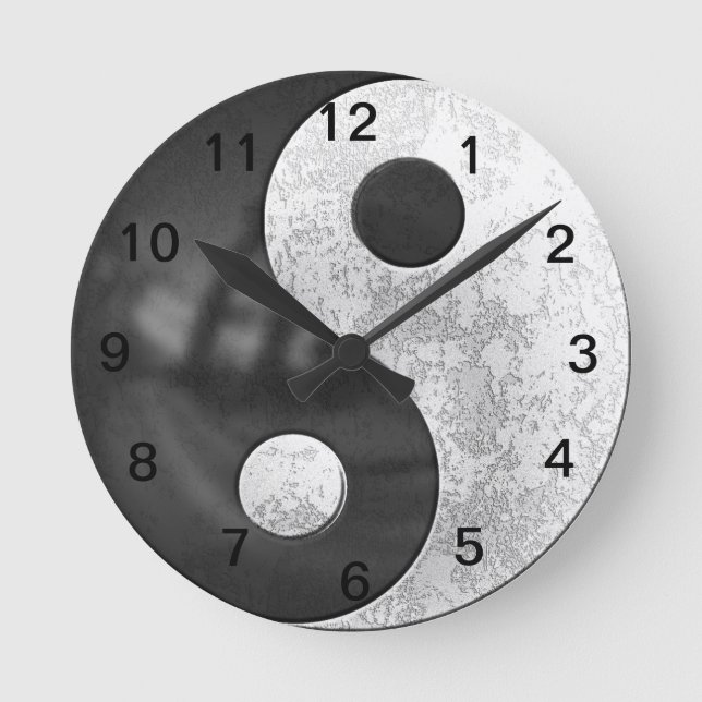 Reloj Redondo Mediano Yin y Yang (Anverso)