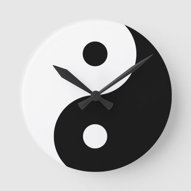 Reloj Redondo Mediano Yin Yang (Anverso)