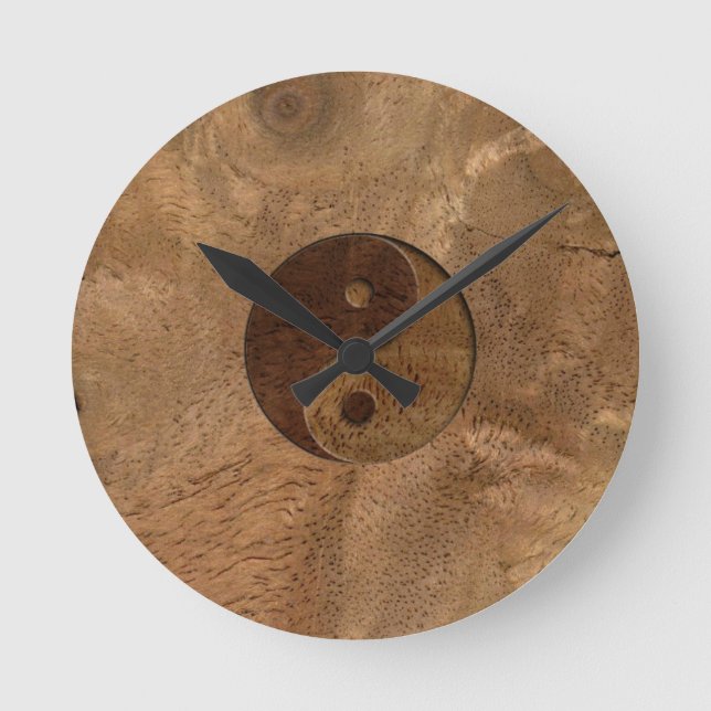Reloj Redondo Mediano Yin Yang (Anverso)