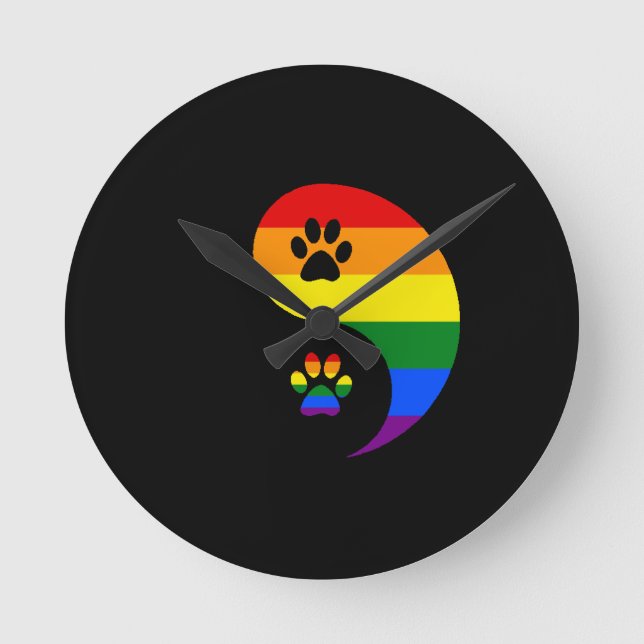 Reloj Redondo Mediano Yin-yang Pride (Anverso)