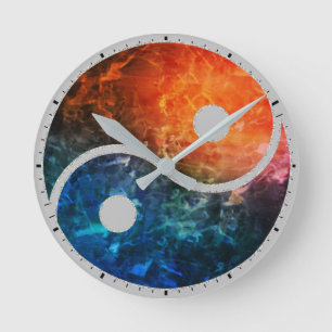 Reloj Redondo Mediano Yin Yang Wall Clock