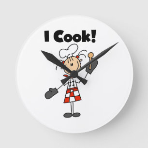 Reloj Redondo Mediano Yo cocino - Chef femenina