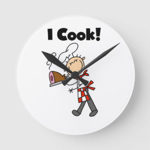Reloj Redondo Mediano Yo cocino - Chef masculino