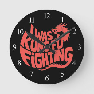 Reloj Redondo Mediano Yo estaba luchando kung fu