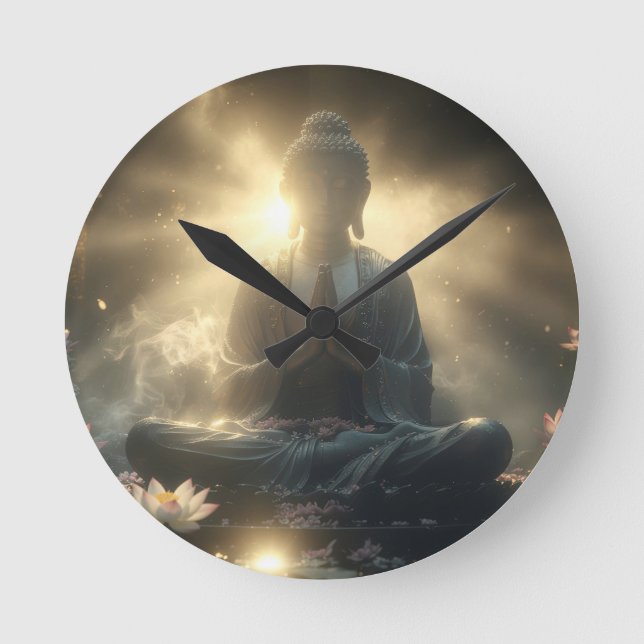 RELOJ REDONDO MEDIANO YOGA - MEDITATION - CARPE DIEM (Anverso)