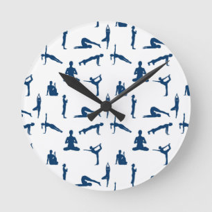 Reloj Redondo Mediano Yoga Poses