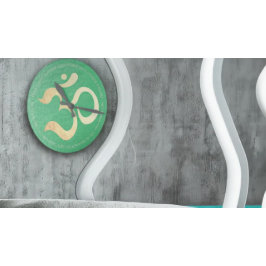 Reloj Redondo Mediano Yoga Studio Meditación Instructor de Vida Coach OM