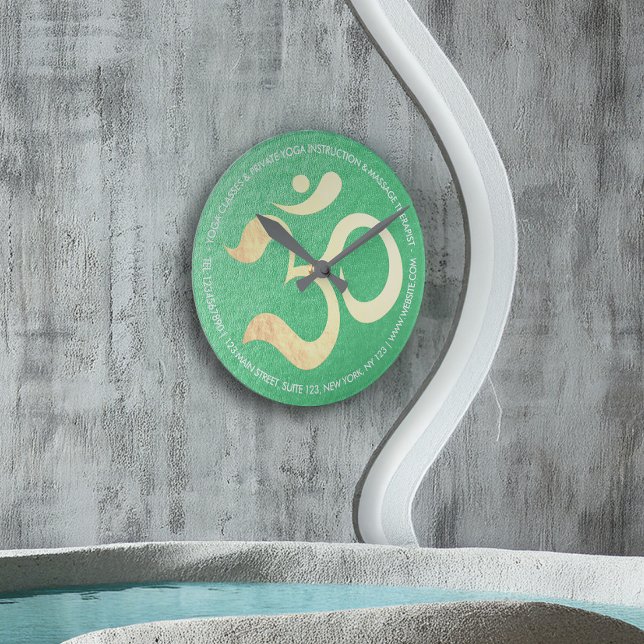 Reloj Redondo Mediano Yoga Studio Meditación Instructor de Vida Coach OM (Subido por el creador)