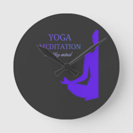 Reloj Redondo Mediano Yoga y meditación para una mente saludable