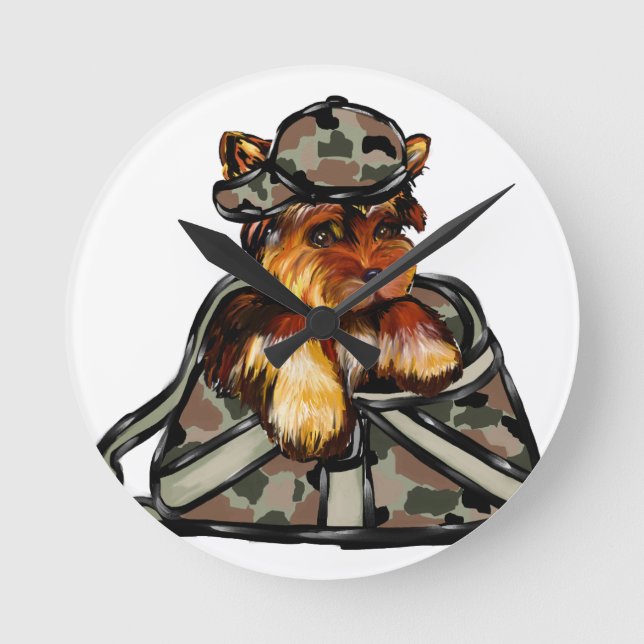 RELOJ REDONDO MEDIANO YORKIE POO (Anverso)