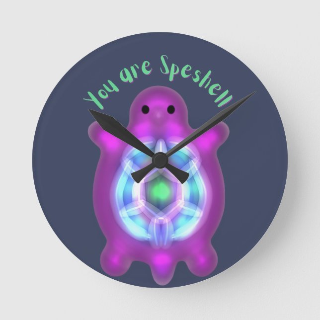 Reloj Redondo Mediano You Are Speshell Turtle Personalized Gift (Anverso)