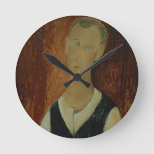 Reloj Redondo Mediano Young Man with a Black Waistcoat, 1912 (oil on can