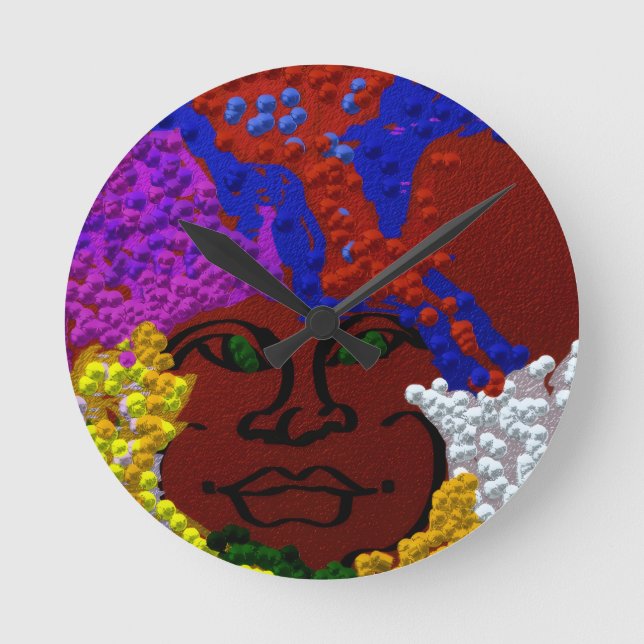 Reloj Redondo Mediano Young Woman in the Flower Mist (Anverso)