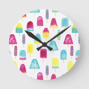 Reloj Redondo Mediano Yummy Popsicles