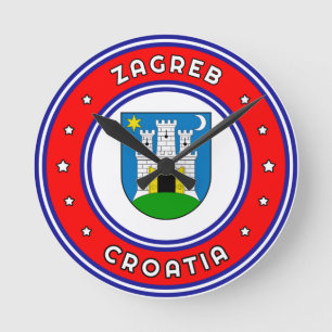 Reloj Redondo Mediano Zagreb Coat Of Arms Croatia