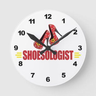 Reloj Redondo Mediano Zapatos divertidos
