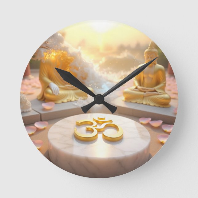 RELOJ REDONDO MEDIANO ZEN - BUDISMO - OM (Anverso)