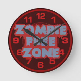 Reloj Redondo Mediano Zombie Free Zone custom wall clock