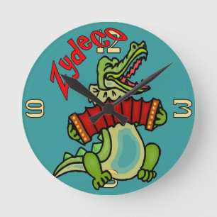 Reloj Redondo Mediano Zydeco Gator Clock