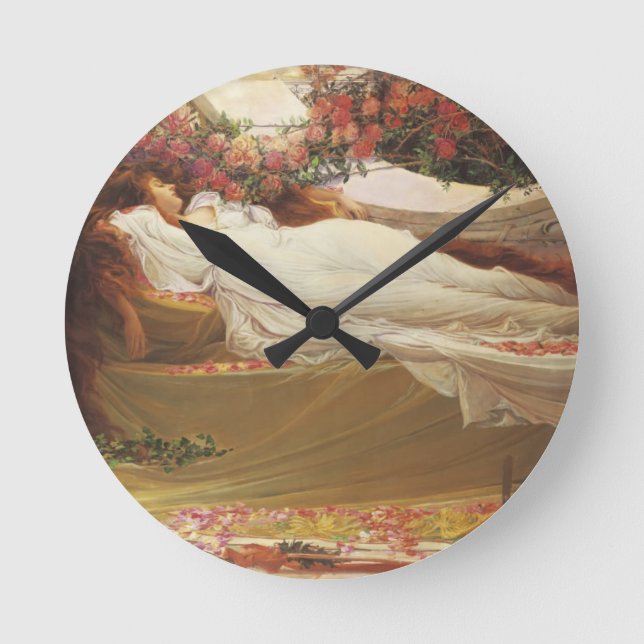 Reloj redondo medio de la bella durmiente (Anverso)