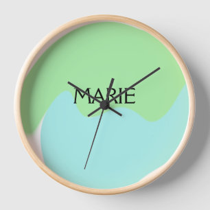 RELOJ REGALO DE TEXTO SIMPLE MÍNIMO VERDE AGREGA TU NOMB