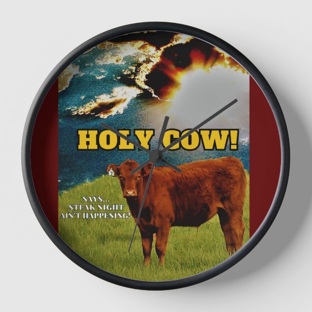 Reloj Regalo vegetariano, filete - ¡no es para la cena! (Anverso)