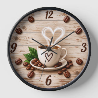 Reloj Regalos para Amantes del Café - Diseño Único de Ca