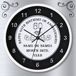 Reloj Regalos para el cumpleaños 60 de los hombres, el r