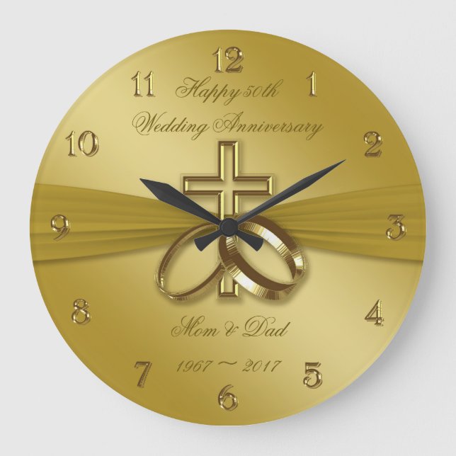 Reloj religioso de oro de 50 años de Boda (Anverso)