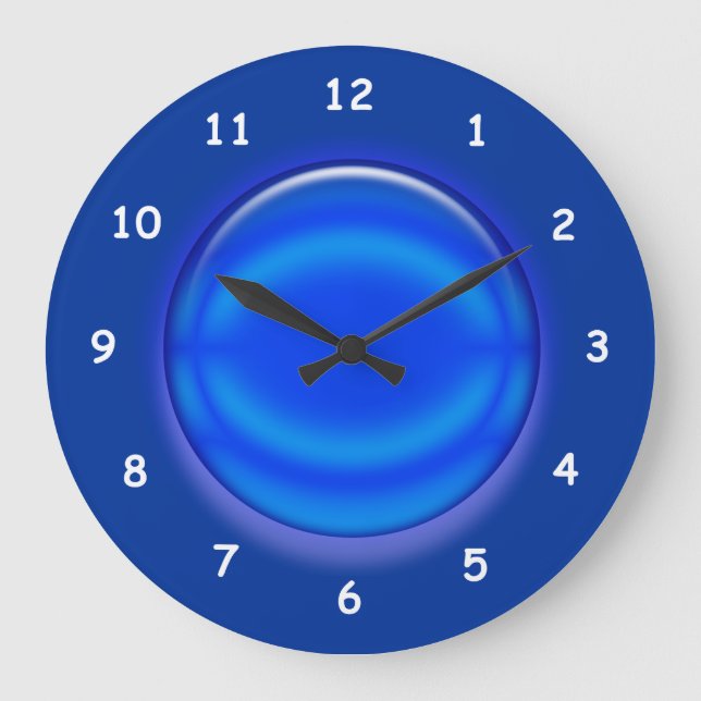 Reloj: reloj azul en disco 3D (Anverso)
